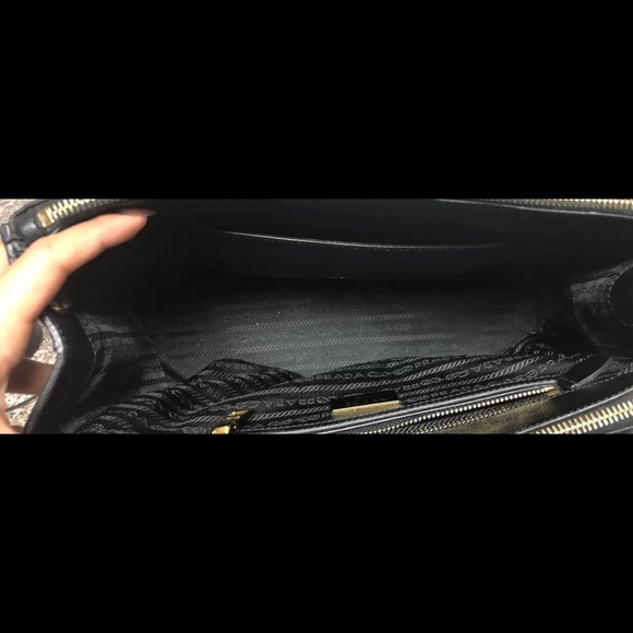 Prada Saffiano Lux Double Zip tote Nero BN1801 - Picture 5 of 8